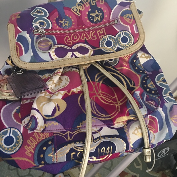 Coach poppy back pack - Picture 1 of 3